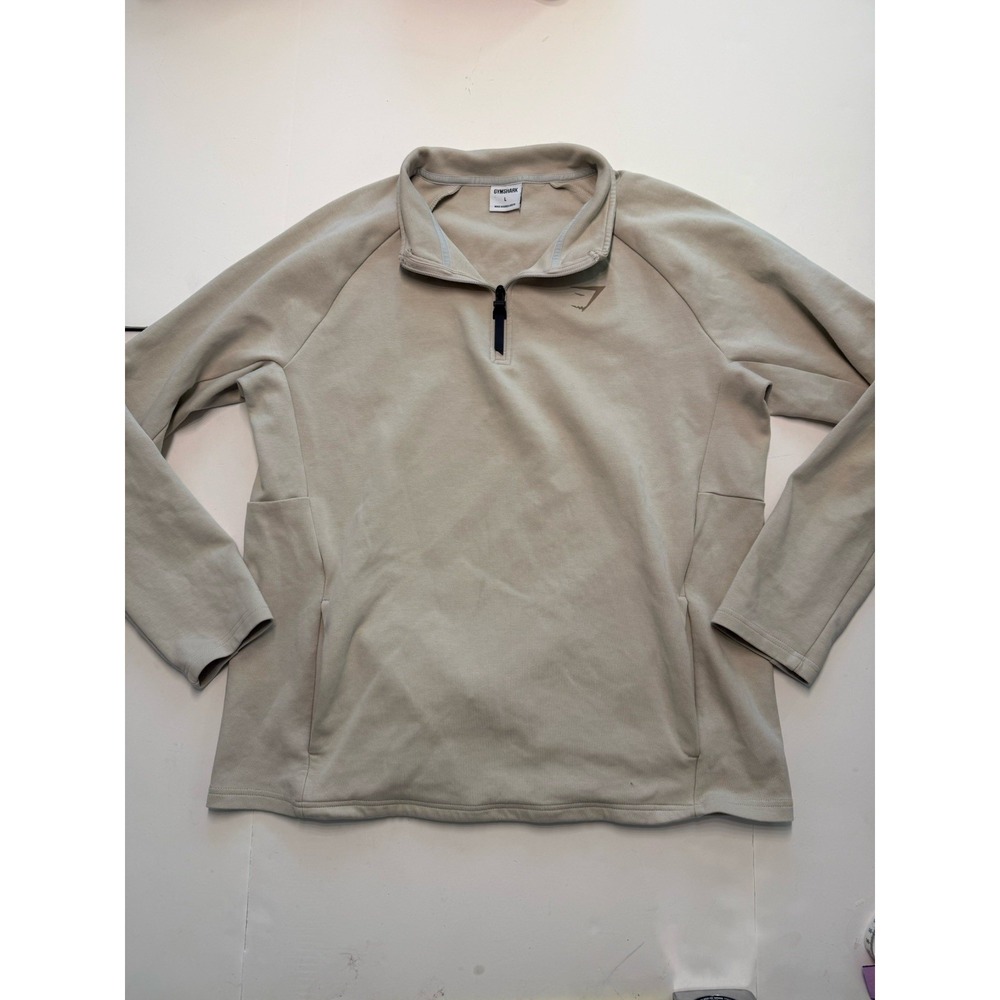 GymShark Quarter Zip Pullover Long Sleeve Shirt Large Mens Lifting Run Training